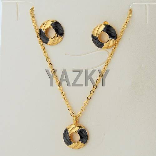 Two-tone colors jewelry set