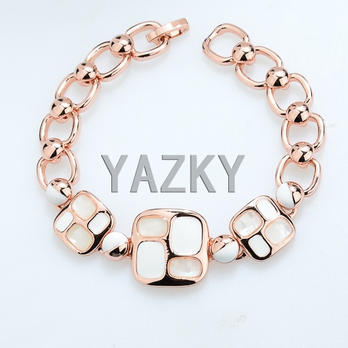 Bracelet with rose gold color coating