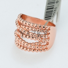 Casting ring with rose gold color plating