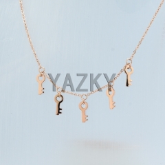 Key charms necklace