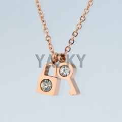 Lock and key necklace