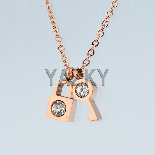 Lock and key necklace