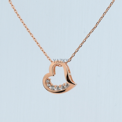 Heart shape stainless steel necklace