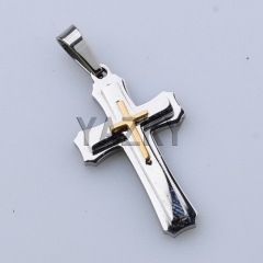 3 layers cross pendant