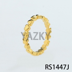 Heart shape ring with gold color plating