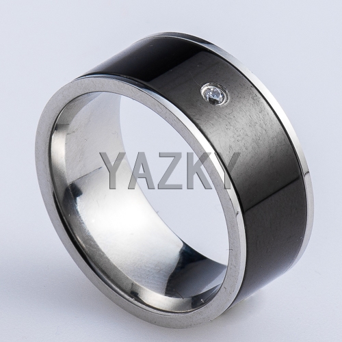 Ring for men with black color plating