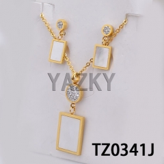 Jewelry set with gold plating