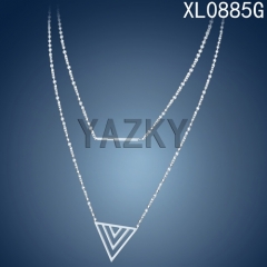 Triangle double layer new collection necklace