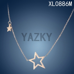Two stars new collection necklace