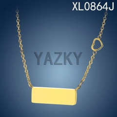 New collection gold plated name tag necklace
