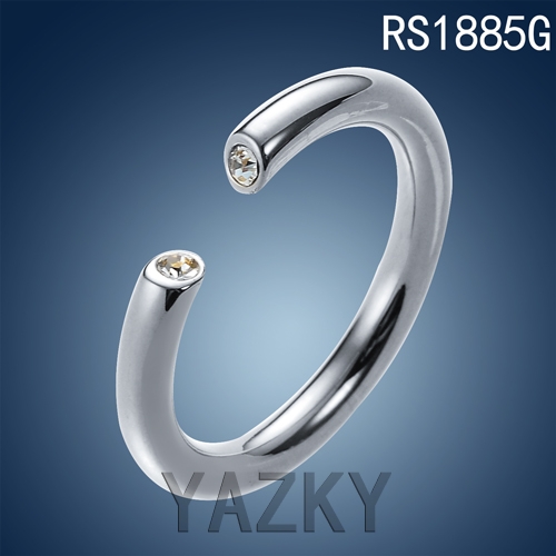 Fashion stainless steel patency ring