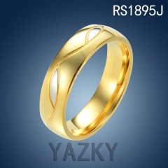 Fashion stainless steel gold rings