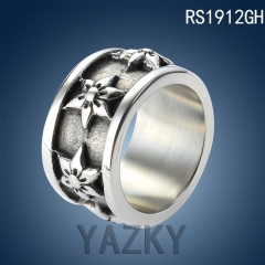 Latest stainless steel ring with flower shape
