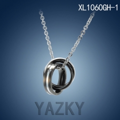 Three circle fashion stainless steel new collection necklace