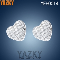 Heart s.silver earring with zircon