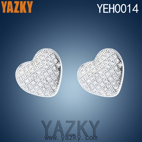 Heart s.silver earring with zircon