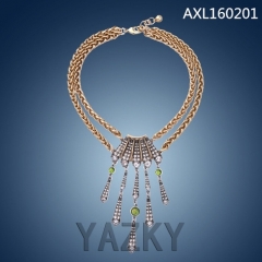 Fashion both chain necklace with long pendant