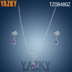 Evil eyes tear drop jewelry set