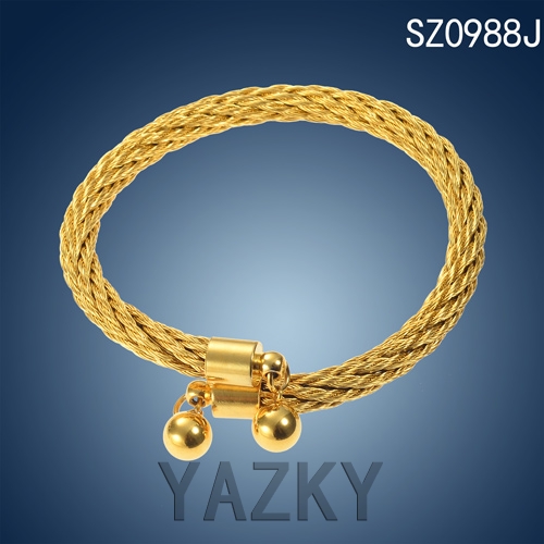 Stock available braided gold color bangle