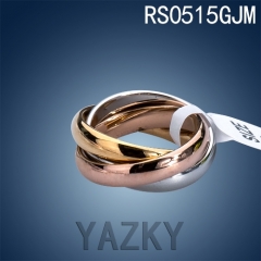Stock available three color stainless steel ring