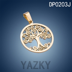 Stock available tree of life stainless steel pendant