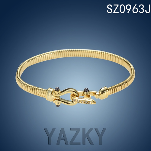 New snake gold plated stainless steel bracelet