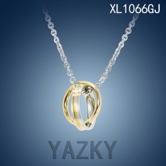 Gold and steel color hot sale stainless steel necklace