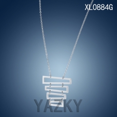 Stainless steel high polised square necklace