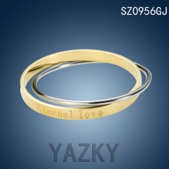 Stock gold plated stainless steel bangle