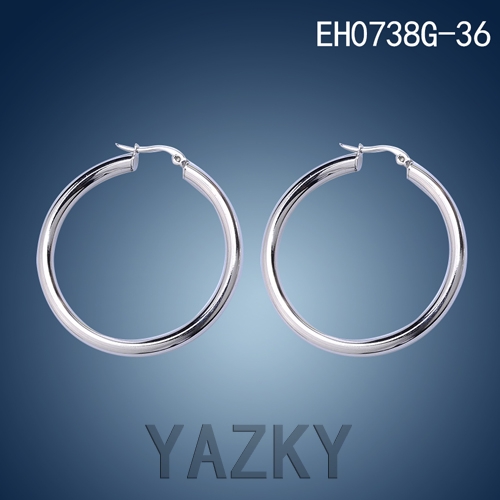 Lockable hoop earring in stainless steel in stock