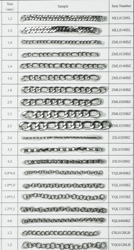 Stainless steel chain figaro chain herringbone chain