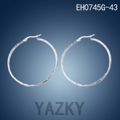 Round circle fashion stainless steel earring