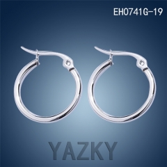 Round circle fashion stainless steel earring