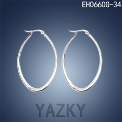 Fashion stainless steel earring oval shape earring