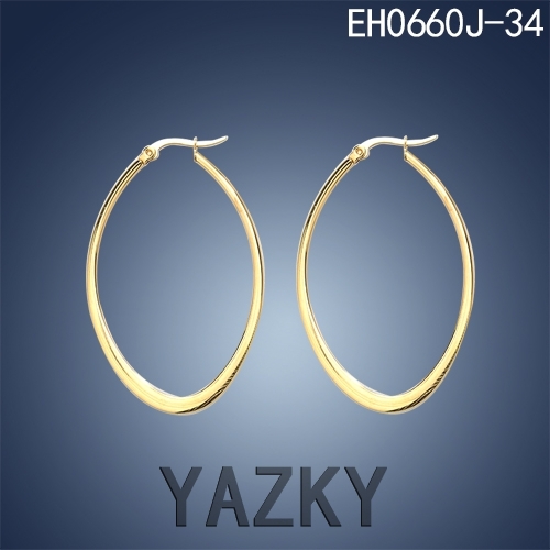 Fashion stainless steel earring oval shape earring