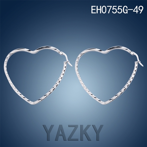 Heart shape fashion stainless steel earring