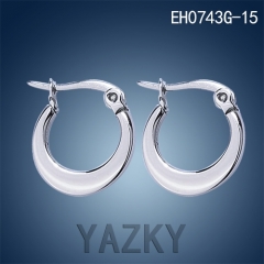 Round shape stainless steel earring in four sizes