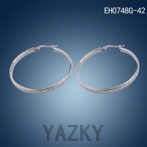 Circle round fashion stainless steel earring