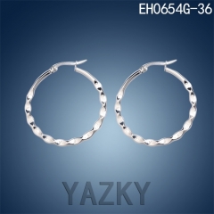 Fashion stainless steel earring big size circle shape earring