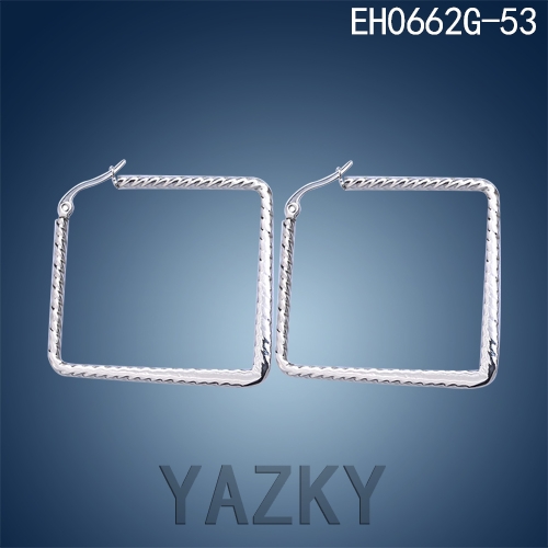 Fashion stainless steel earring square shape earring