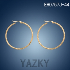 18K gold plated fashion stainless steel circle earring