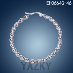 Fashion stainless steel earring circle shape earring