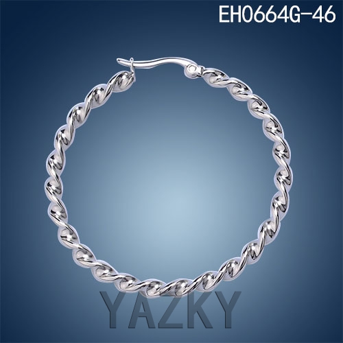 Fashion stainless steel earring circle shape earring