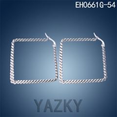Fashion stainless steel earring big size square shape earring
