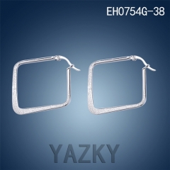 Square shape fashion stainless steel earring