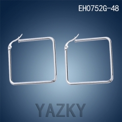 Square shape fashion stainless steel earring