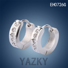 Fashion stainless steel earring with zircon