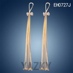 Fashion stainless steel earring with long tassels