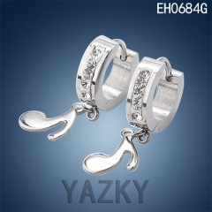 Fashion stainless steel earring with high heel shoes shape pendant