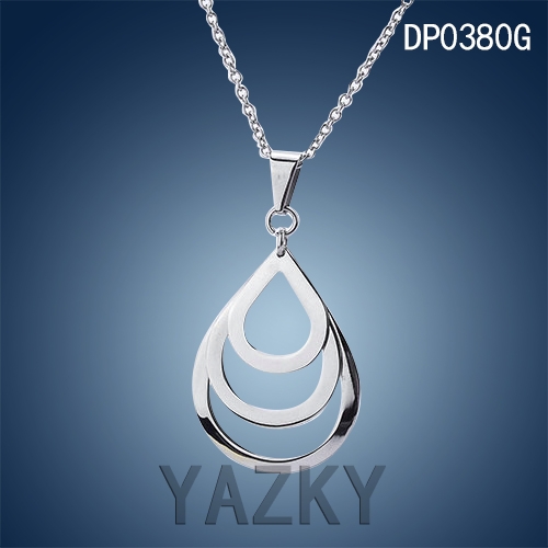 Stainless steel pendant for necklace drop shape pendant